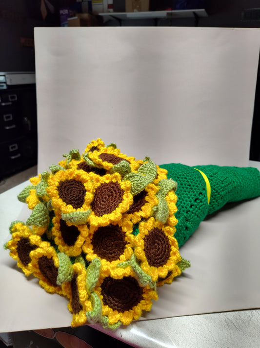 Crochet flower blanket