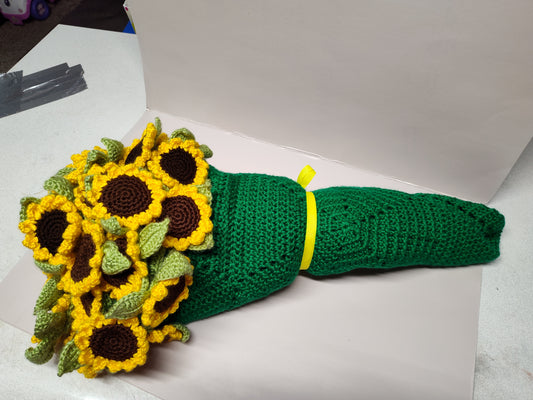 Crochet flower blanket