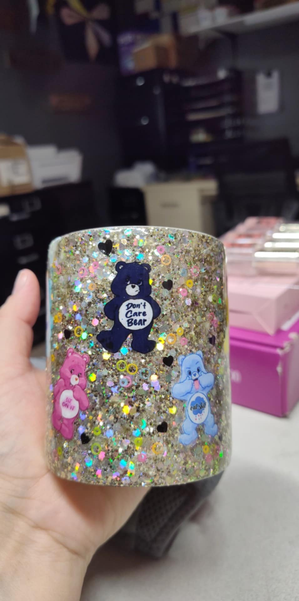 Custom made care bear coffee cup