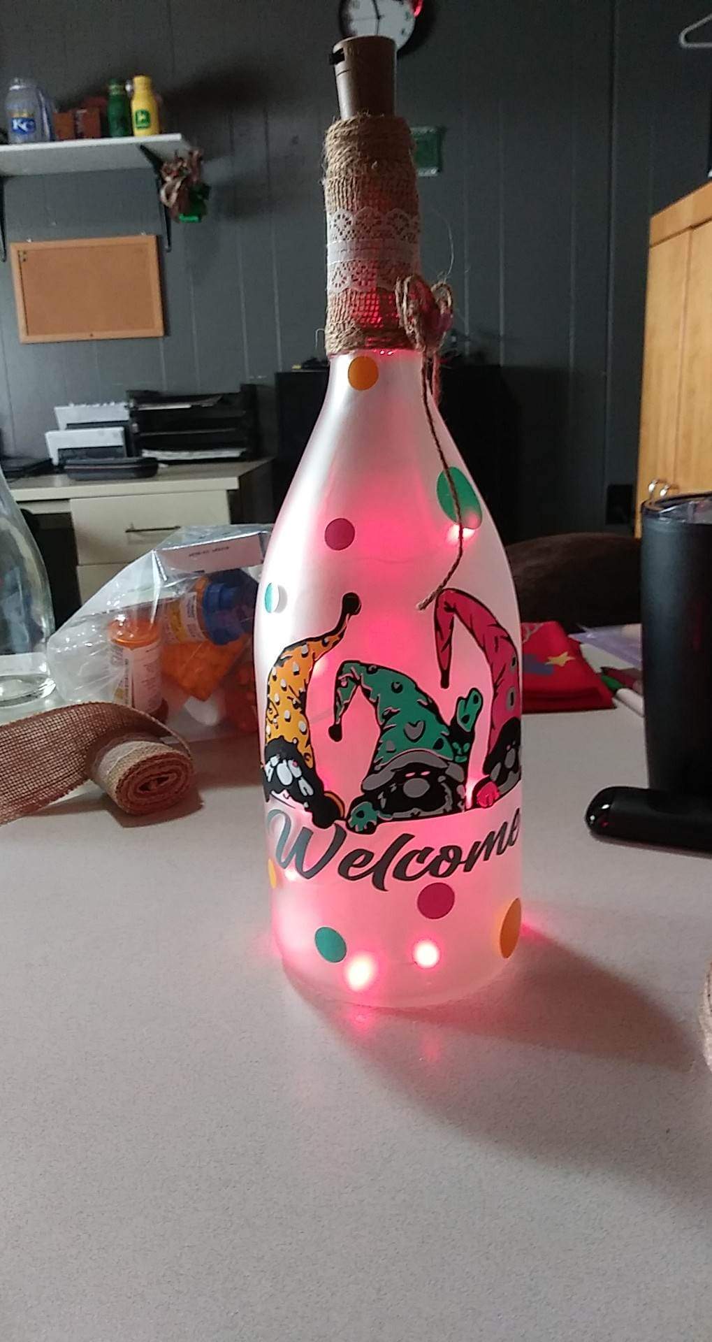 Wine bottle decor