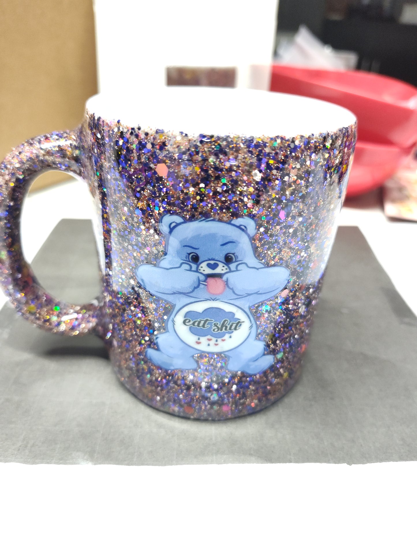 Custom made care bear coffee cup